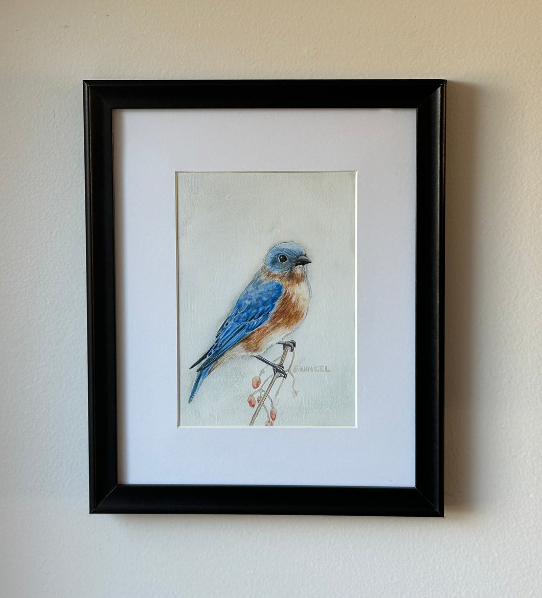 Bluebird- Original Artwork, framed